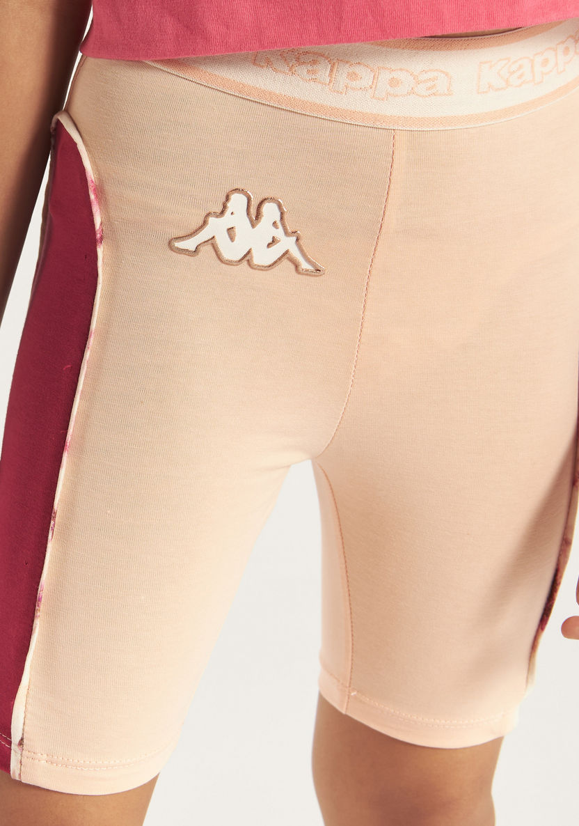 Kappa Panelled Shorts with Elasticated Waistband-Bottoms-image-2