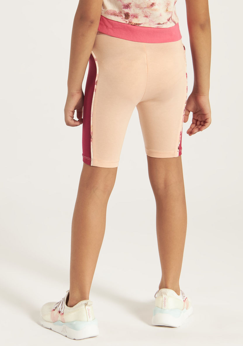Kappa Panelled Shorts with Elasticated Waistband-Bottoms-image-3