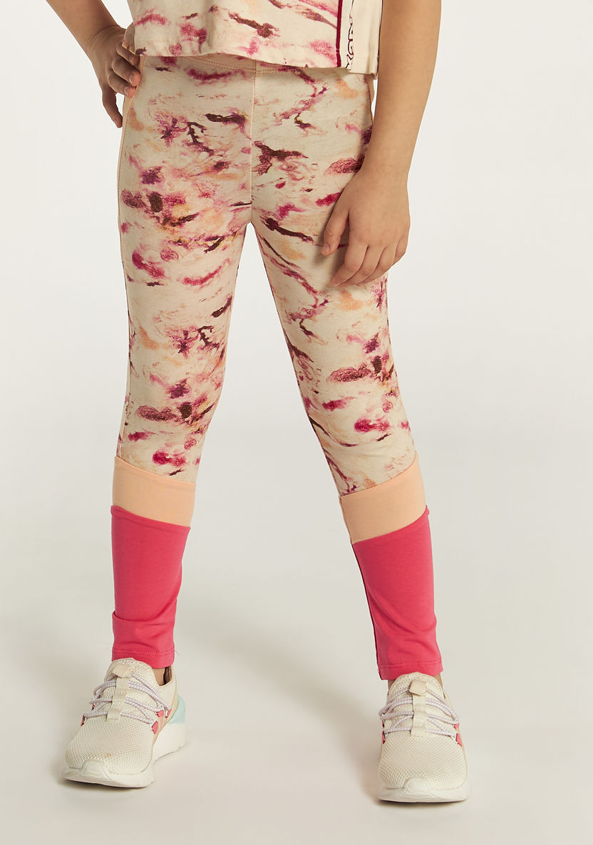 Kappa Printed Leggings with Elasticated Waistband-Leggings-image-1