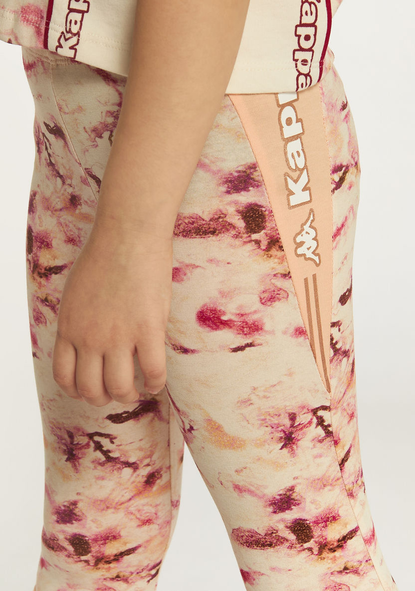 Kappa Printed Leggings with Elasticated Waistband-Leggings-image-2