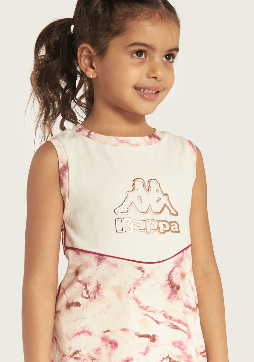 Kappa Logo Print Sleeveless Dress-Dresses-image-2