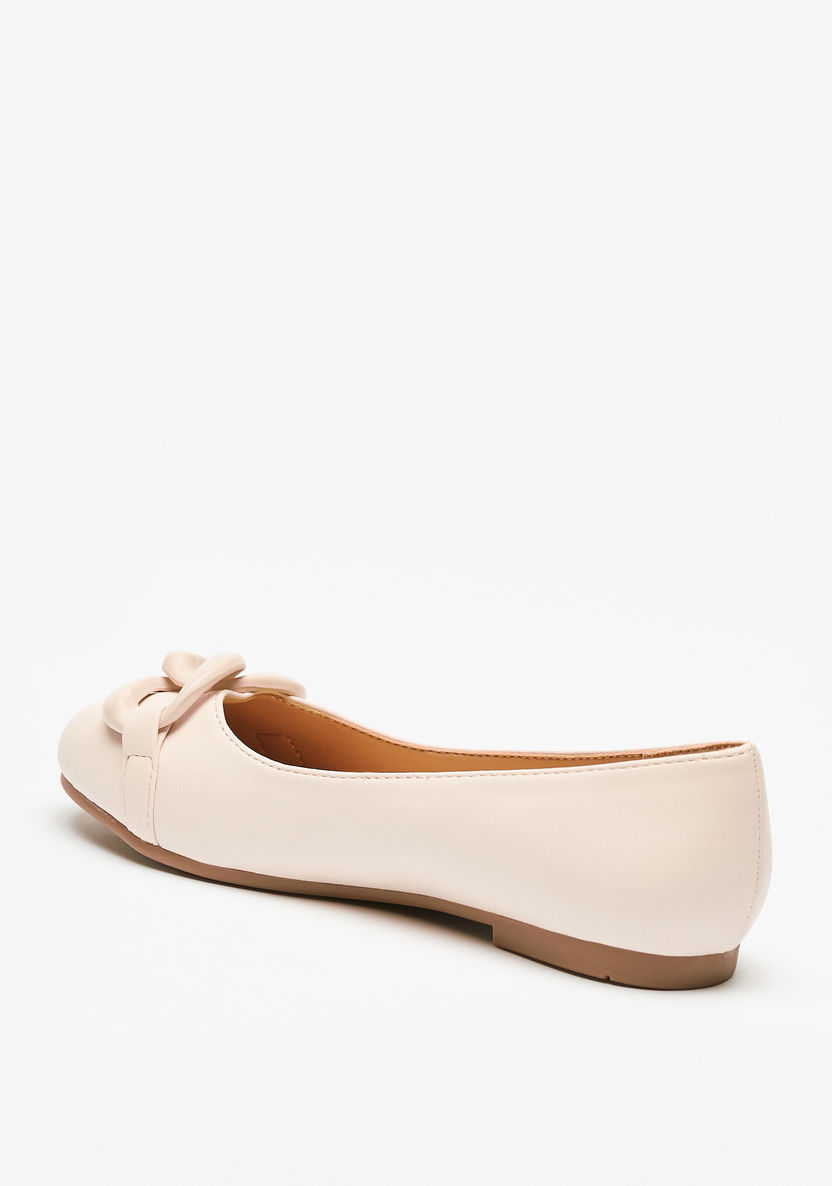 Little Missy Applique Detail Round Toe Ballerina Shoes-Girl%27s Ballerinas-image-1