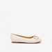 Little Missy Applique Detail Round Toe Ballerina Shoes-Girl%27s Ballerinas-thumbnailMobile-2