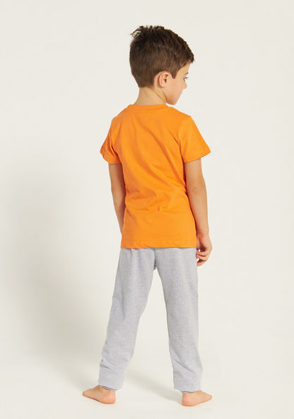 Juniors Printed Short Sleeve T-shirt and Pyjama Set-Pyjama Sets-image-4
