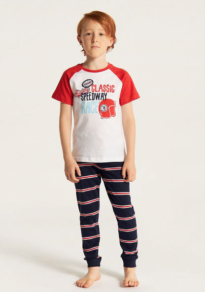 Juniors Printed Raglan Sleeve T-shirt and Pyjama Set