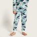 Juniors Dinosaur Print Long Sleeves T-shirt and Pyjama Set-Pyjama Sets-thumbnail-3