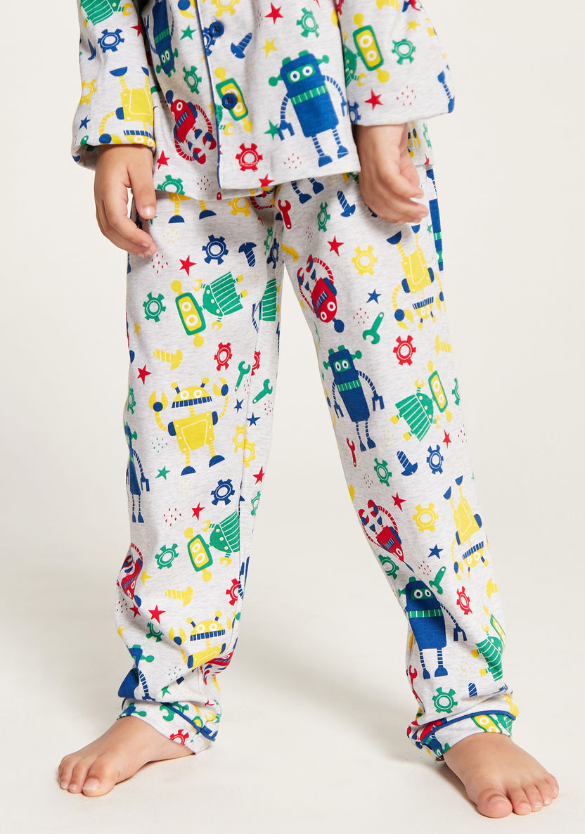 Juniors All Over Print Shirt and Pyjama Set-Nightwear-image-3