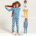 Juniors Printed Round Neck T-shirt and Pyjamas - Set of 2-Clothes Sets-thumbnail-0