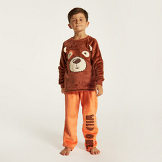 Juniors Embroidered Sweatshirt and Full Length Pyjama Set