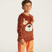 Juniors Embroidered Sweatshirt and Full Length Pyjama Set-Nightwear-thumbnail-1