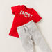 Juniors Printed Crew Neck T-shirt and Pyjama Set-Pyjama Sets-thumbnail-1