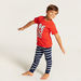 Juniors Printed Short Sleeves T-shirt and Elasticated Pyjama Set-Pyjama Sets-thumbnailMobile-1