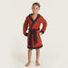 Juniors Textured Hooded Bathrobe with Tie-Up Belt and Front Pockets-Towels and Flannels-thumbnailMobile-0