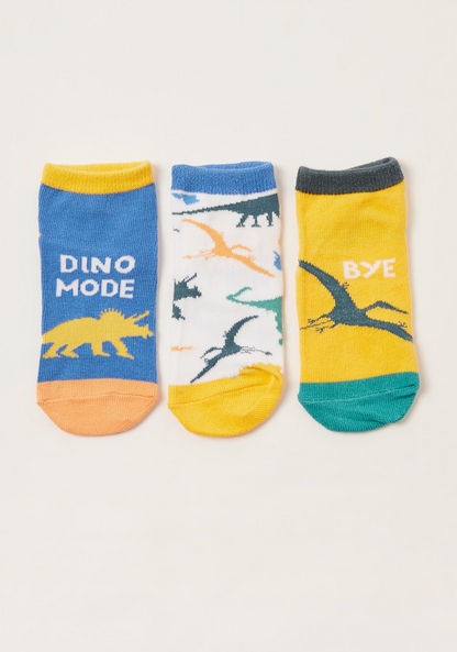 Juniors Dinosaur Print Socks - Set of 3