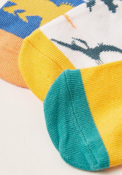 Juniors Dinosaur Print Socks - Set of 3