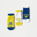 Juniors Graphic Print Ankle Length Socks with Elasticated Hem - Set of 3-Socks-thumbnail-0