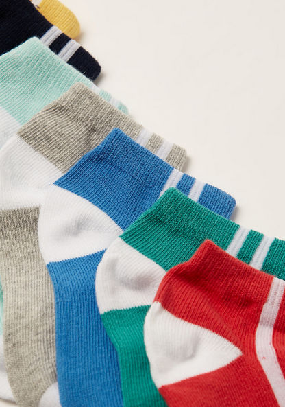 Juniors Striped Ankle Length Socks - Set of 7