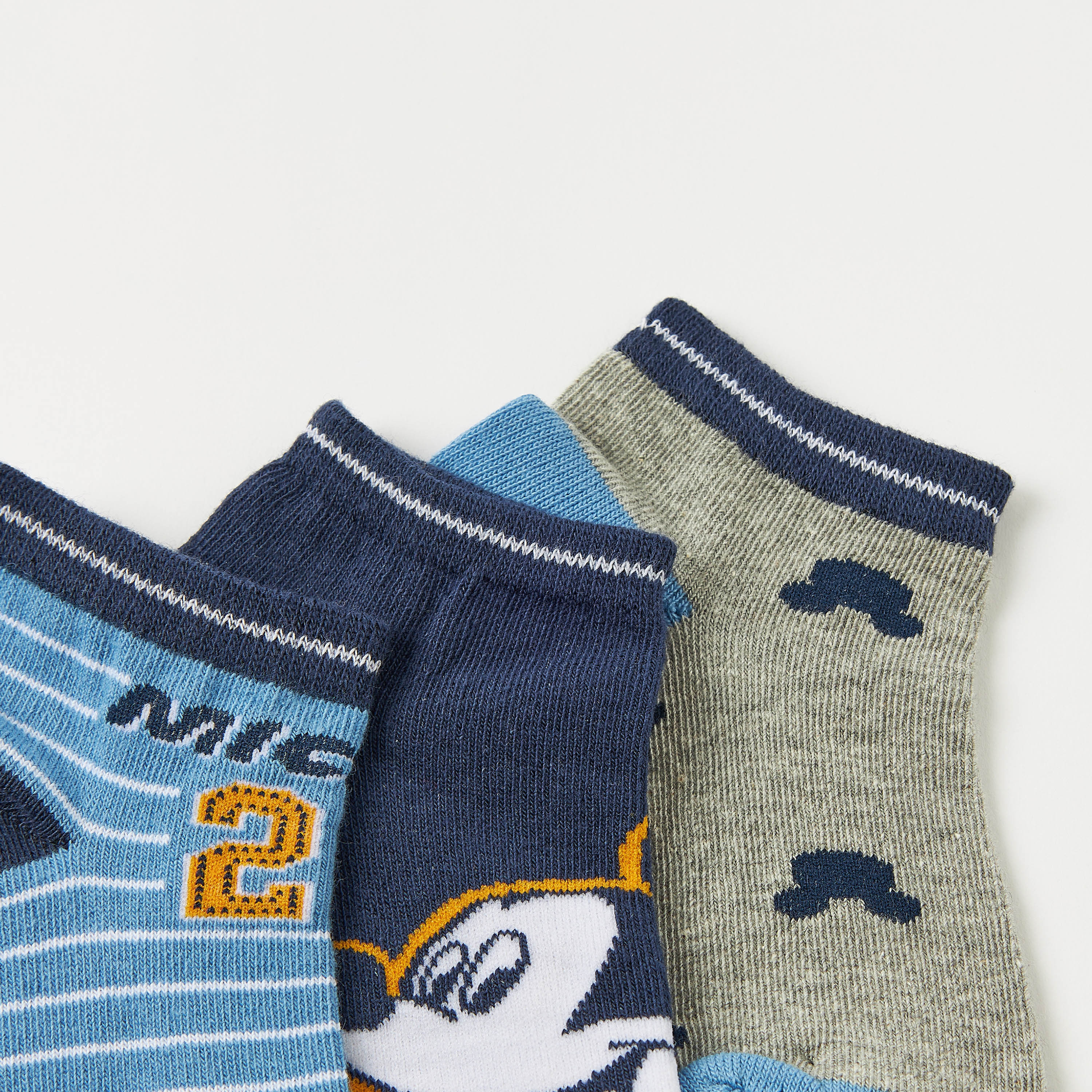 Disney Mickey Mouse Print Socks - Set of 3-boys-accessories-socks-image-3