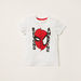 Spider-Man Print Round Neck T-shirt and Pyjama Set-Pyjama Sets-thumbnailMobile-2