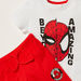 Spider-Man Print Round Neck T-shirt and Pyjama Set-Pyjama Sets-thumbnail-3
