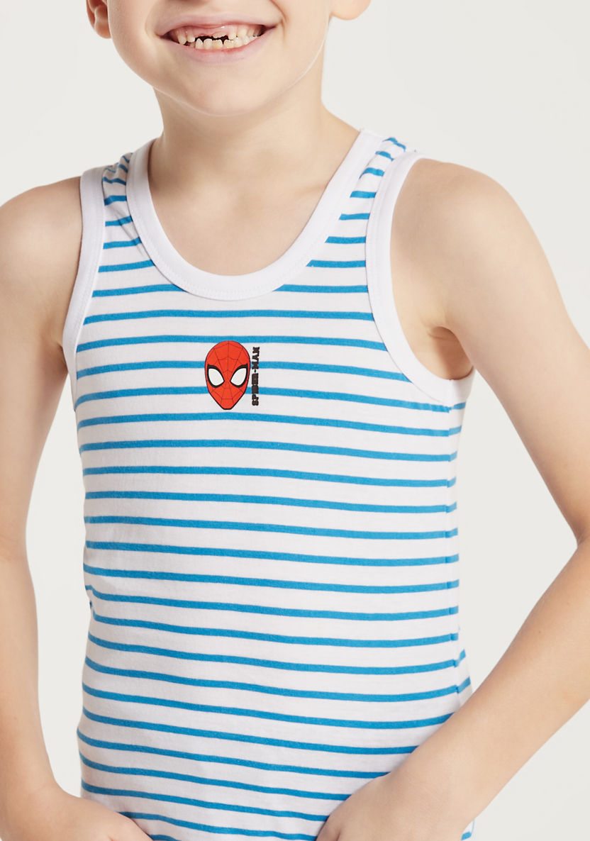 Spider-Man Print Vest with Round Neck - Set of 3-Vests-image-9