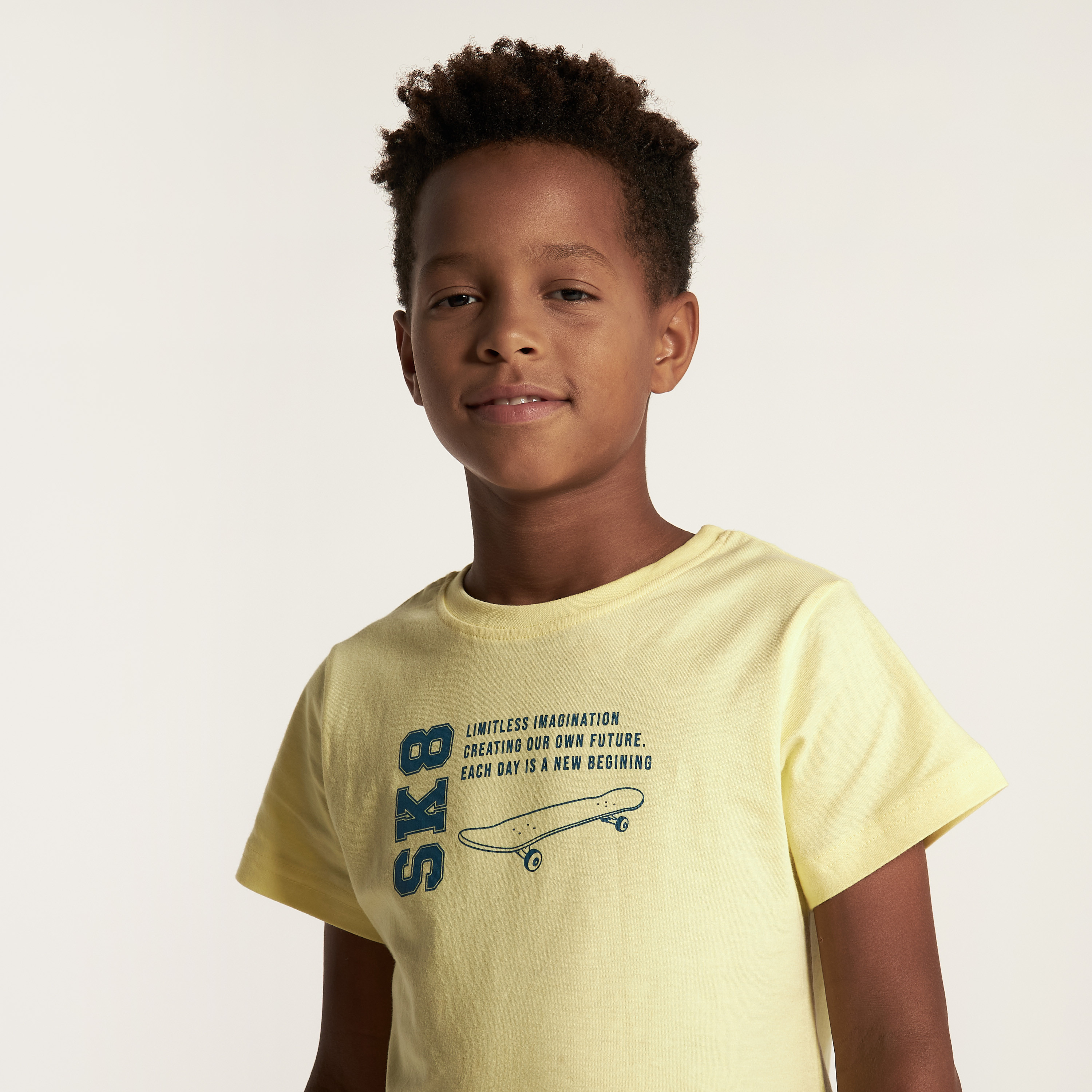 Juniors Printed Crew Neck T-shirt and Shorts Set-boys-clothing-nightwear-image-2