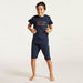 Juniors 6-Piece Printed Round Neck T-shirt and Shorts Set with Pyjama-Nightwear-thumbnail-1
