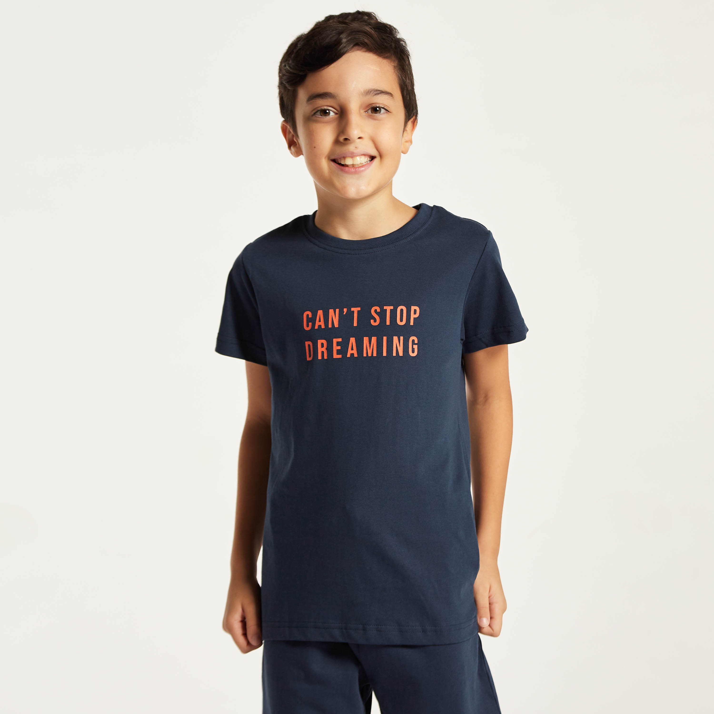 Juniors 6-Piece Printed Round Neck T-shirt and Shorts Set with Pyjama-boys-clothing-nightwear-image-3