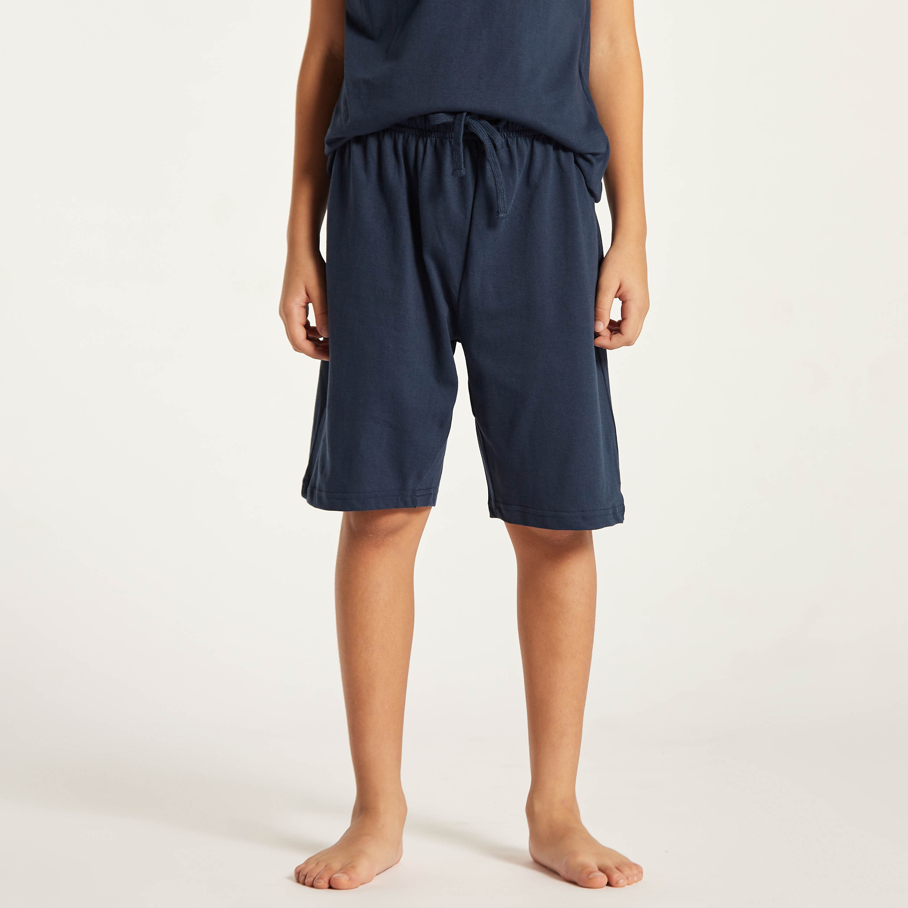 Juniors 6-Piece Printed Round Neck T-shirt and Shorts Set with Pyjama-boys-clothing-nightwear-image-5