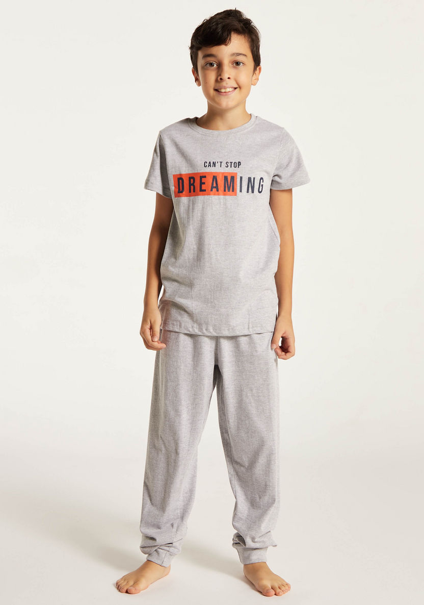 Juniors 6-Piece Printed Round Neck T-shirt and Shorts Set with Pyjama-Nightwear-image-7