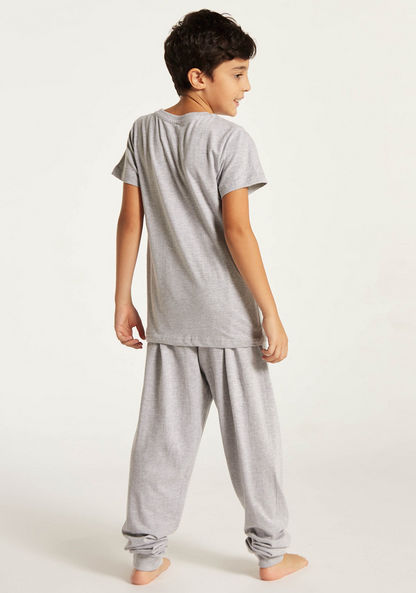Juniors 6-Piece Printed Round Neck T-shirt and Shorts Set with Pyjama