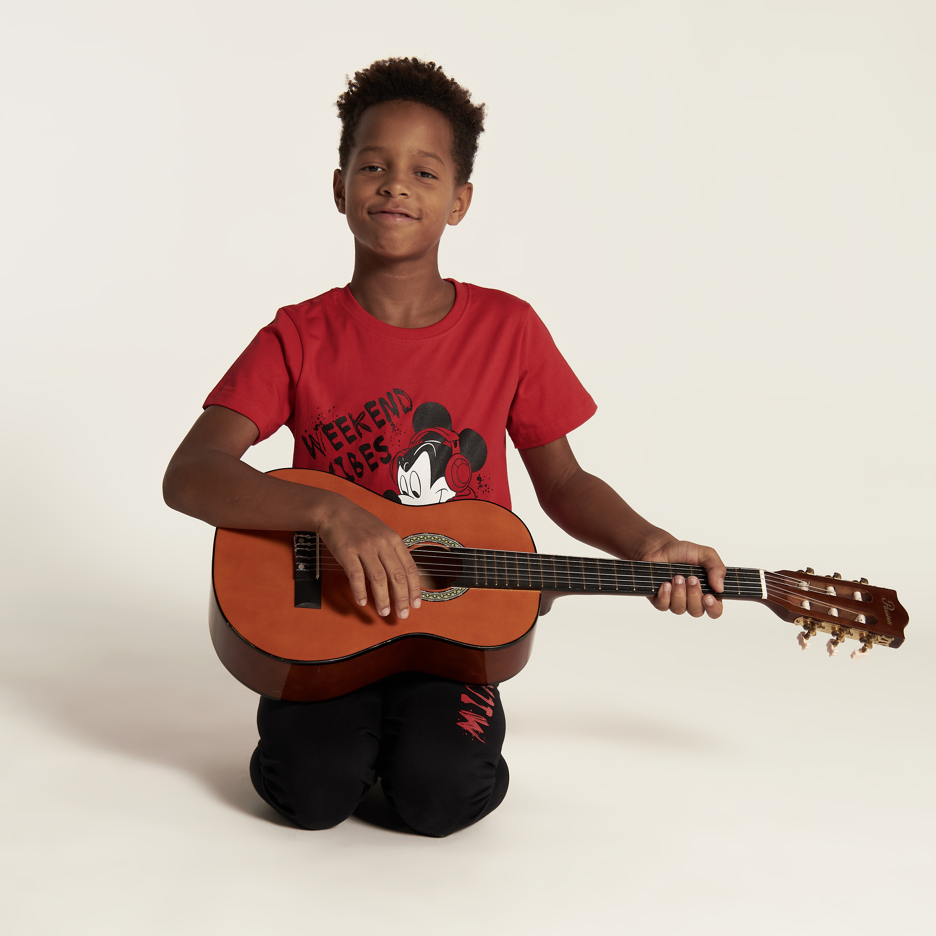 Disney Mickey Mouse Print T-shirt and Full Length Pyjama Set-boys-clothing-nightwear-image-5