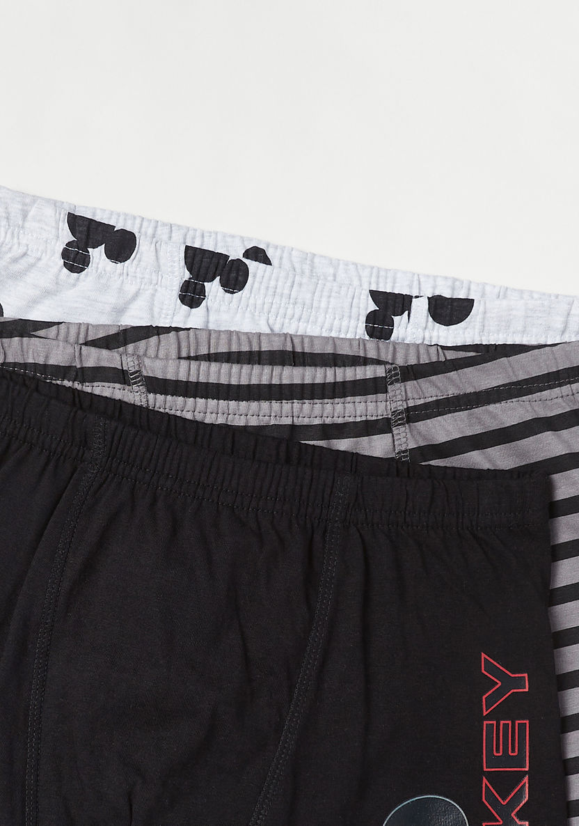 Disney Mickey Mouse Print Boxers with Elasticated Waistband - Set of 3-Boxers and Briefs-image-2