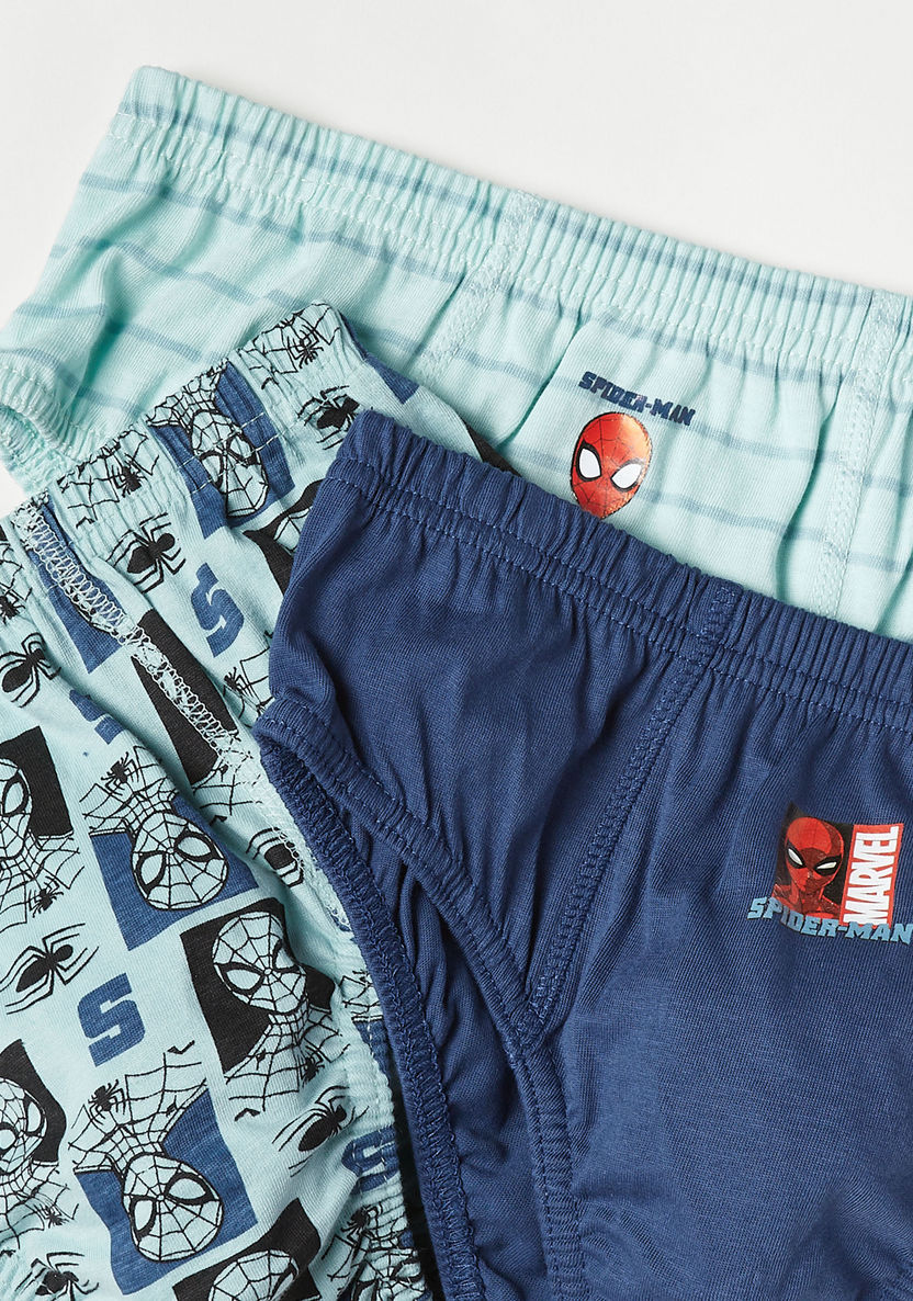 Buy Spider-Man Printed Briefs with Elasticated Waistband - Set of