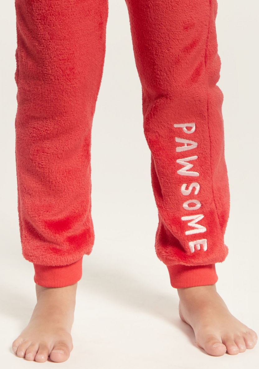 Juniors Textured Long Sleeve T-shirt and Pyjama Set-Nightwear-image-4