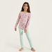 Juniors Long Sleeve T-shirt and Pyjamas - Set of 2-Nightwear-thumbnail-5