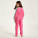 Juniors Textured Crew Neck T-shirt and Pyjama Set-Nightwear-thumbnail-4