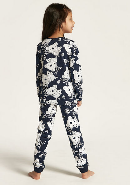 Juniors Koala Print Long Sleeve T-shirt and Pyjama - Set of 2