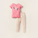 Juniors Printed Crew Neck T-shirt and Pyjama Set-Pyjama Sets-thumbnail-0