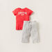 Juniors Printed Crew Neck T-shirt and Shorts Set-Pyjama Sets-thumbnail-0