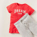 Juniors Printed Crew Neck T-shirt and Shorts Set-Pyjama Sets-thumbnail-1