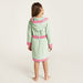 Juniors Textured Bathrobe with Belt Tie-Ups and Hood-Towels and Flannels-thumbnail-3