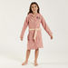 Juniors Textured Bathrobe with Hood and Belt Tie-Ups-Towels and Flannels-thumbnailMobile-0