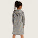 Juniors Textured Night Dress with Hood and Long Sleeves-Nightwear-thumbnail-3