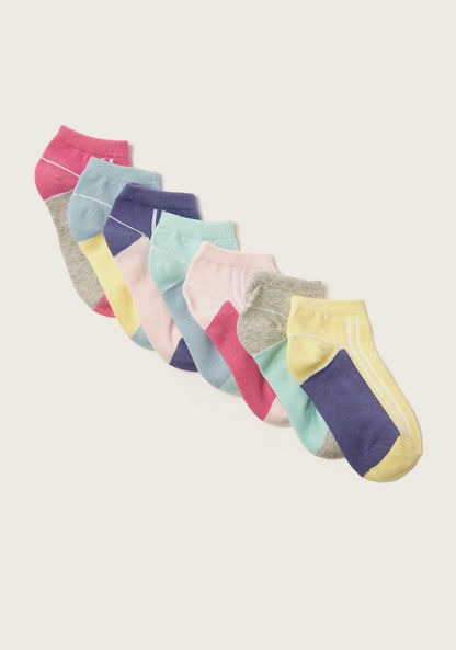 Juniors Solid Ankle Length Socks - Set of 7-Socks-image-1