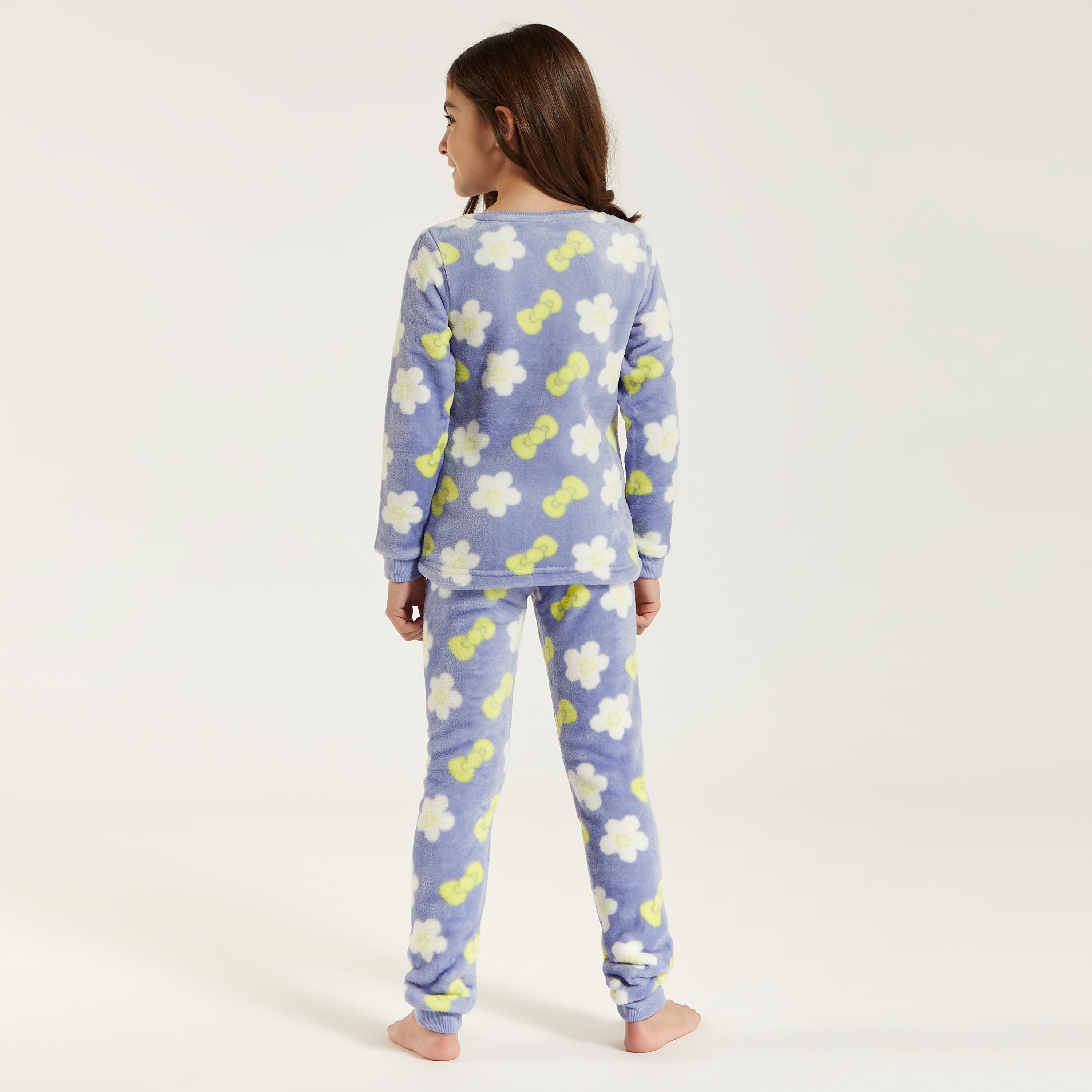 Sanrio Hello Kitty Embroidered T-shirt and Pyjama Set-girls-clothing-nightwear-image-5