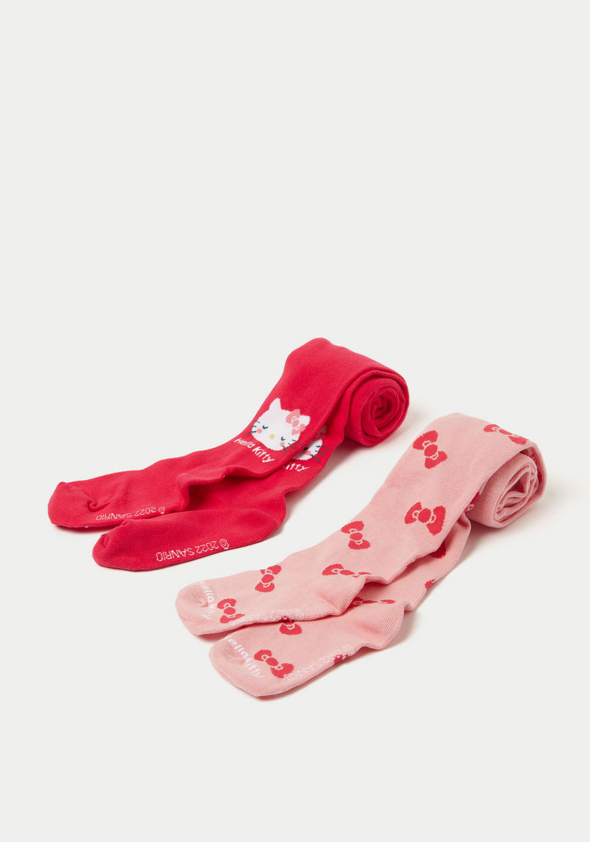 Sanrio Hello Kitty Print Tights - Set of 2-Socks-image-0