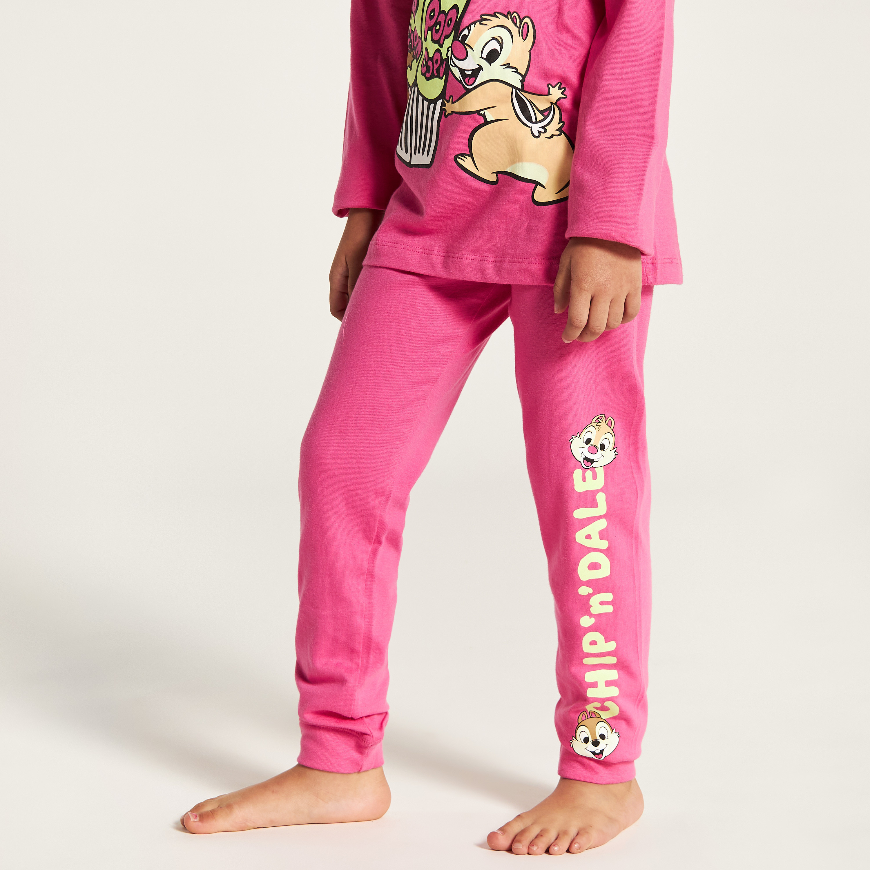 Buy Chip N Dale Print Long Sleeve T shirt and Pyjama Set Online