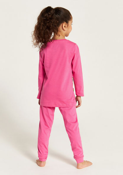 Chip 'N' Dale Print Long Sleeve T-shirt and Pyjama Set-Nightwear-image-4