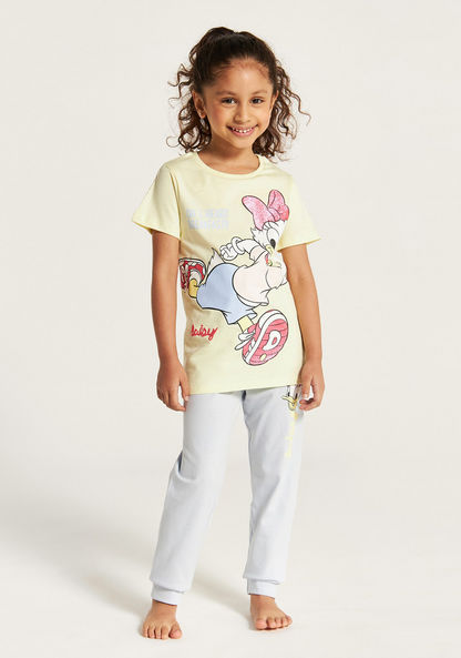 Disney Daisy Duck Print T-shirt and Pyjama Set